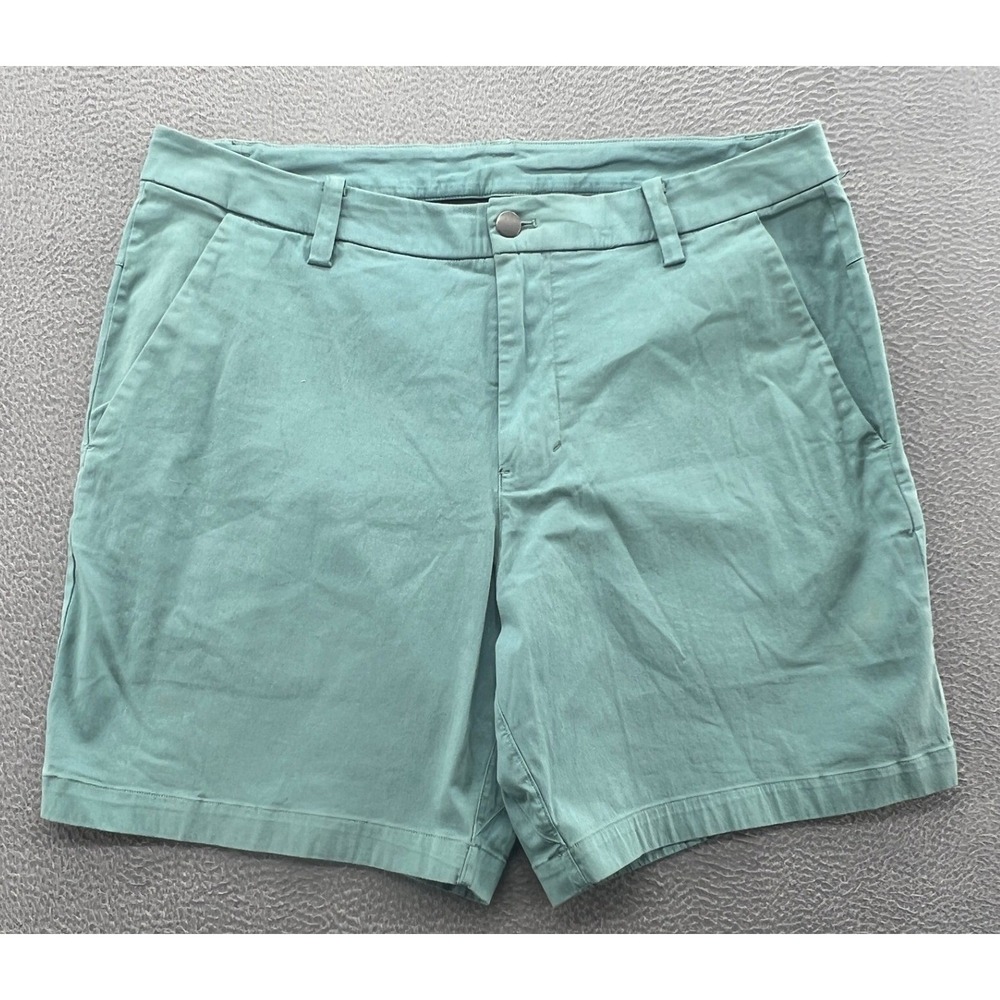 Lululemon Shorts Men's Size 35 Teal Green Commission Golf Oxford Chino Style
